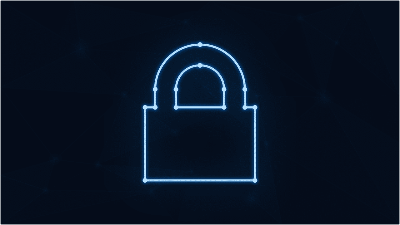 Free padlock neon cybersecurity vector