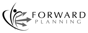 Wrld Forward Planning Technology Logo On A Green Background.